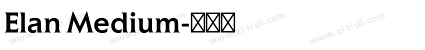 Elan Medium字体转换